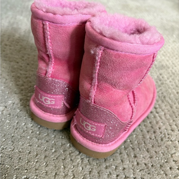 UGG Kids Sparkly Pink Boots - Picture 1 of 4
